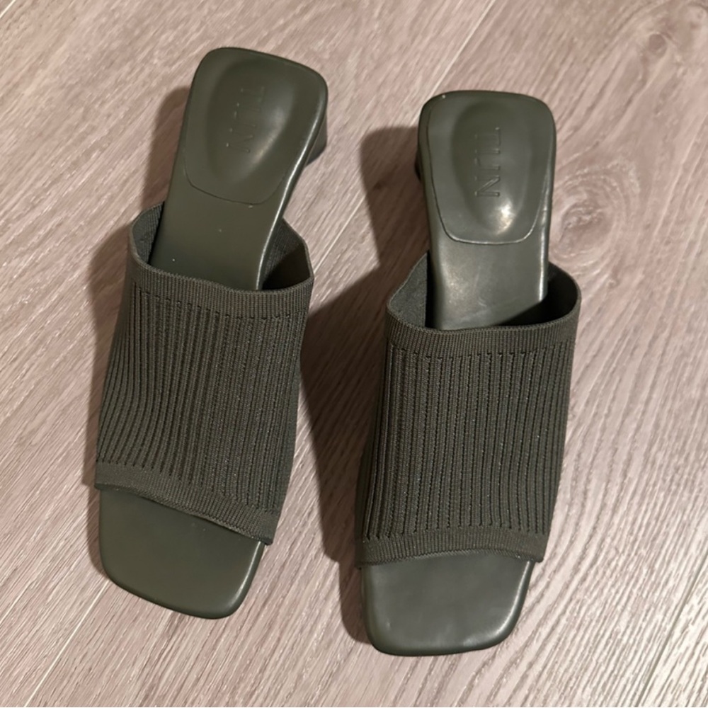 TIJN Green Mule Sandals 9